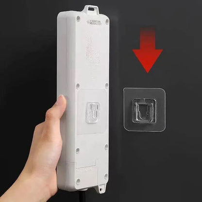 2 Pairs Transparent Self-Adhesive Hanging Hooks | Hanging System | Self-Adhesive Wall Hangers | Double-Sided V1188-MS101-00394-1