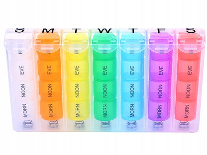 Pill Box for 7 Days & 4 Times | Pill Box 28 Compartments | Medicine Box | Pill Organizer | Automatic Opening V1188-MS101-00398-1