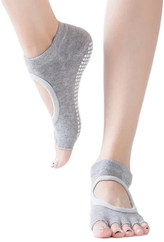 Yoga Socks Full Open Toe | Full Toe Yoga Sock | With Anti-Slip Bottom | Anti-Slip Socks | Pilates Socks | V1188-MS101-00401-1