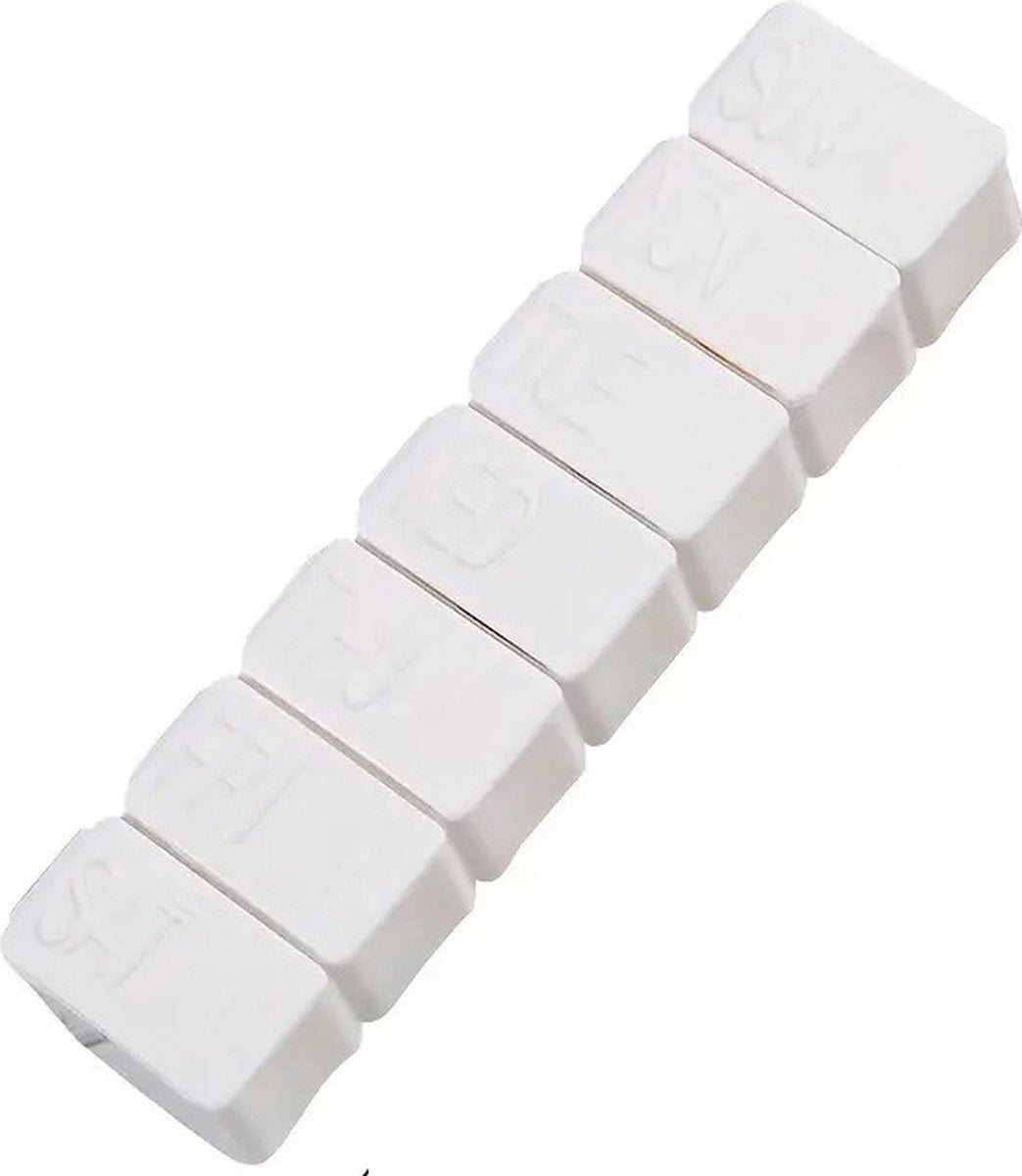 Pill Box | 7-Day Pill Box | Medicine Box | Pill Box | 1 Week | With Daily Divider | White V1188-MS101-00404-1