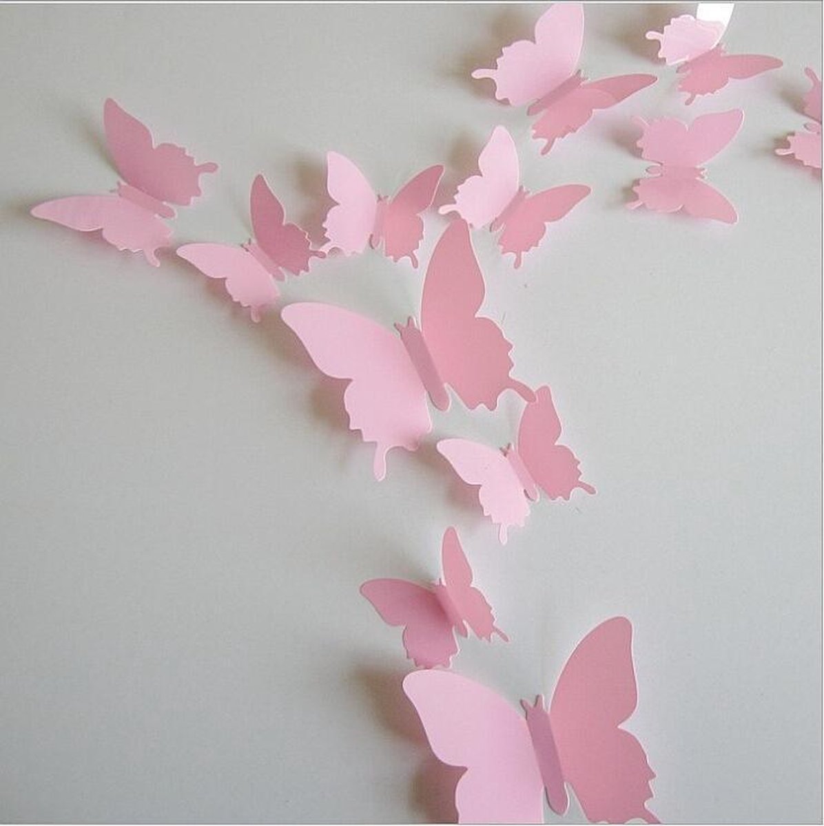 Solid pink 3D butterflies V1188-MS101-00405-1