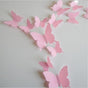 Solid pink 3D butterflies V1188-MS101-00405-1