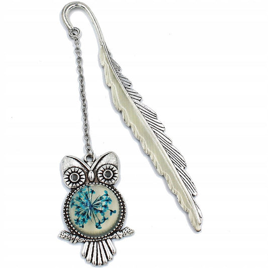Owl Shaped Bookmark | Glow in the Dark | Luminous | Bookmark | Metal | Silver V1188-MS101-00414-1