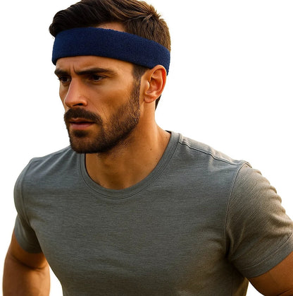 Headband | Headband | Sweatband | Sweatbands | Head | Sports band | Dark Blue V1188-MS101-00420-1