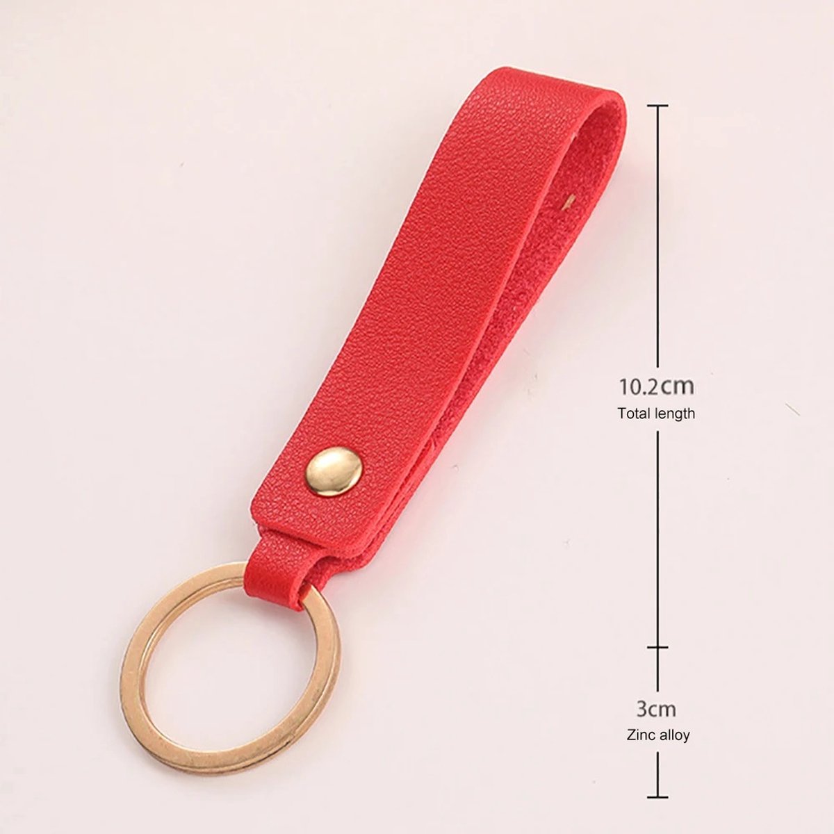 Keychain | Key Holder | PU Leather Keychain | Universal | Red V1188-MS101-00425-1