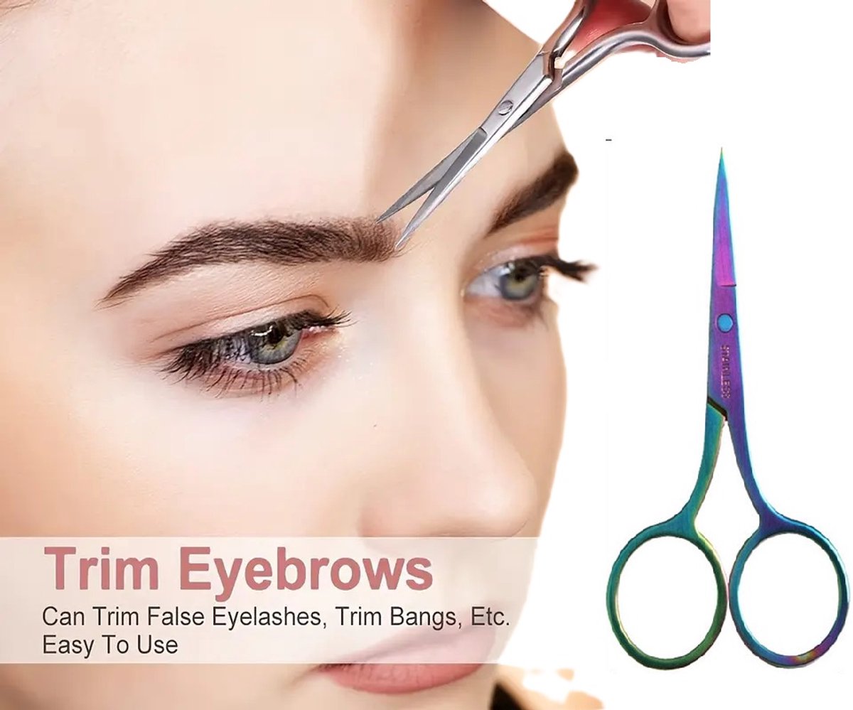 Cuticle Clipper and Eyebrow Scissors in 1 | Cuticle Scissors | Small Eyebrow Scissors | Cuticle Removal | V1188-MS101-00432-1