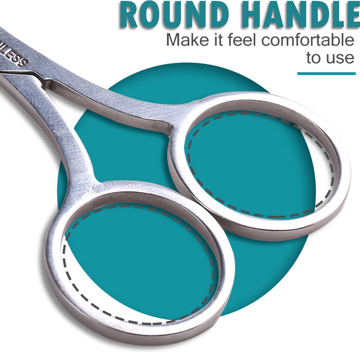 Cuticle Clipper and Eyebrow Scissors in 1 | Cuticle Scissors | Small Eyebrow Scissors | Cuticle Removal | V1188-MS101-00432-1