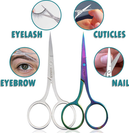 Cuticle Clipper and Eyebrow Scissors in 1 | Cuticle Scissors | Small Eyebrow Scissors | Cuticle Removal | V1188-MS101-00432-1