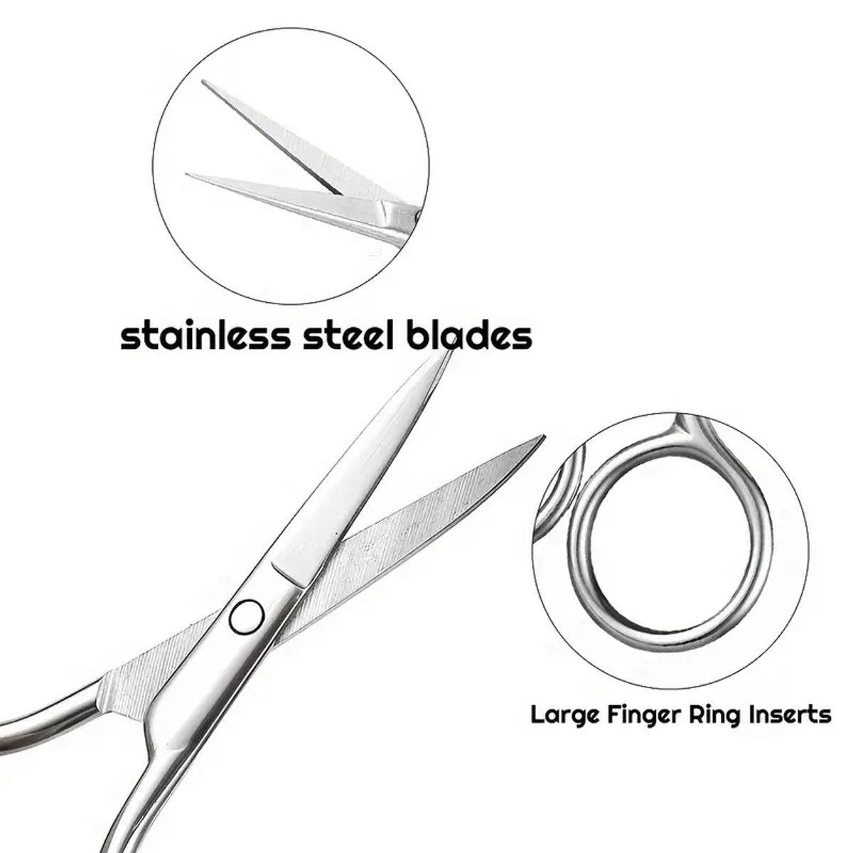 Cuticle Clipper and Eyebrow Scissors in 1 | Cuticle Scissors | Small Eyebrow Scissors | Cuticle Removal | V1188-MS101-00432-1