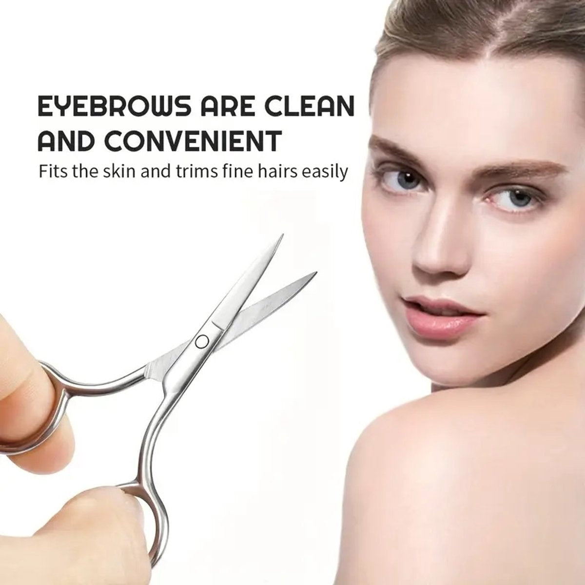 Cuticle Clipper and Eyebrow Scissors in 1 | Cuticle Scissors | Small Eyebrow Scissors | Cuticle Removal | V1188-MS101-00432-1