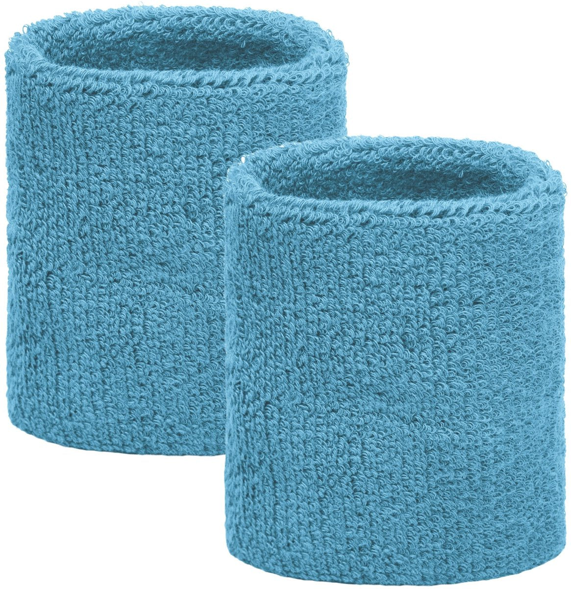 Light blue wrist sweatbands 2 pieces V1188-MS101-00442-1