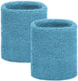 Light blue wrist sweatbands 2 pieces V1188-MS101-00442-1