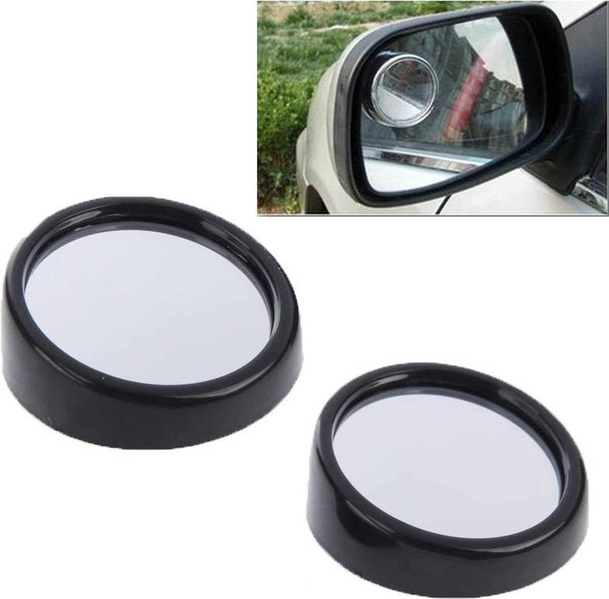 3R-012 Car blind spot mirror, 360 degree angle adjustable (black) V1188-MS101-00452-1