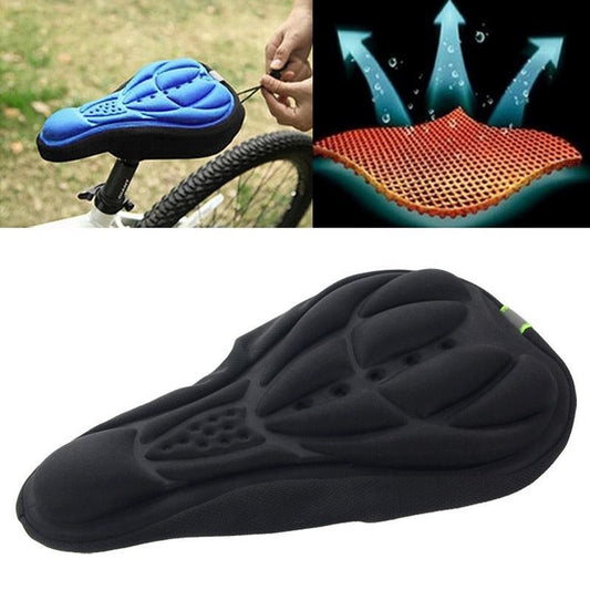 Note type!! 3D Silicone Lycra Nylon & Gel Pad Bicycle Saddle Seat Cover Soft Cushion Fits Types of Bikes V1188-MS101-00454-1