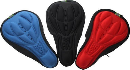 Note type!! 3D Silicone Lycra Nylon & Gel Pad Bicycle Saddle Seat Cover Soft Cushion Fits Types of Bikes V1188-MS101-00454-1