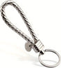 Luxury PU Leather Keychain | Key Holder | Woven Keychain | Universal | Silver V1188-MS101-00467-1