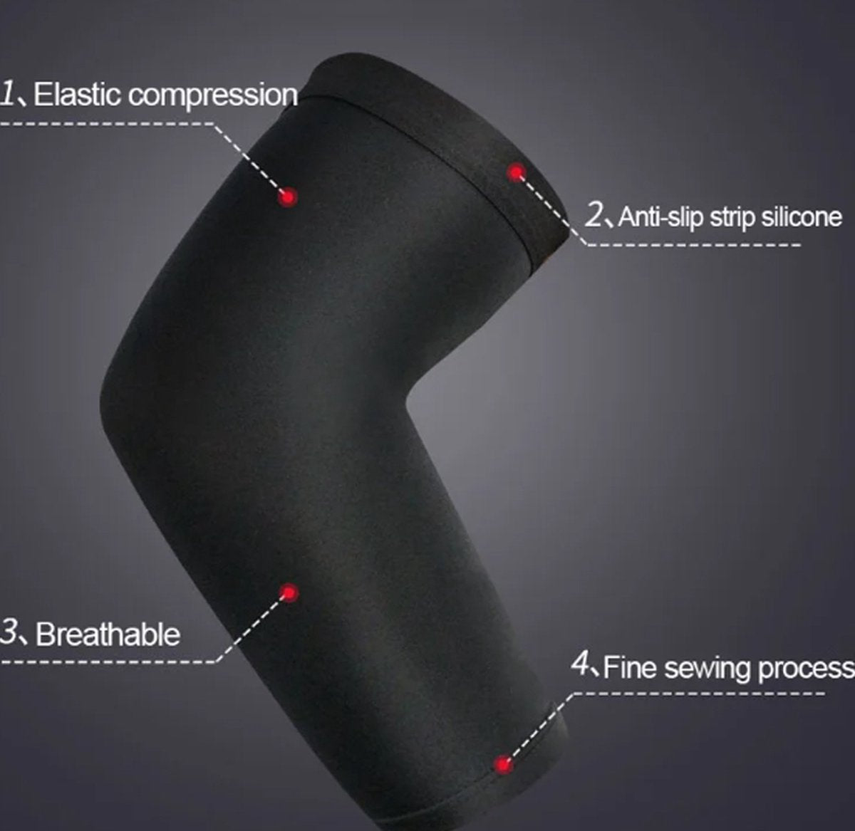 Light Compression Arm Sleeve | Arm Support | Arm Protector | Armbands | Arm Support | 1 Piece | Size LI Blue V1188-MS101-00468-1