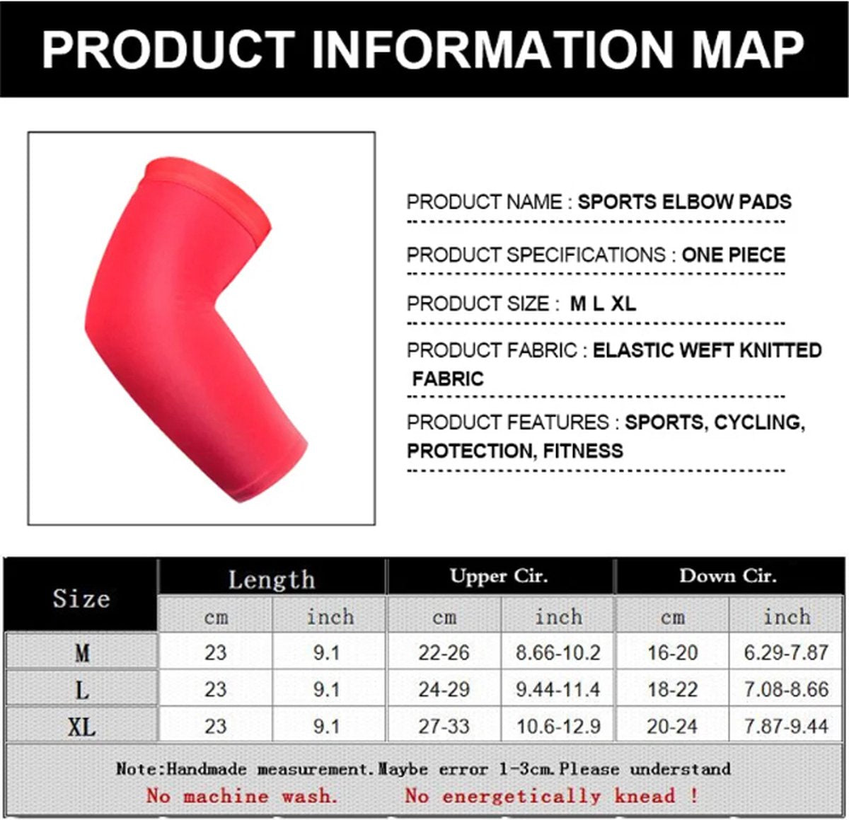 Light Compression Arm Sleeve | Arm Support | Arm Protector | Armbands | Arm Support | 1 Piece | Size LI Blue V1188-MS101-00468-1