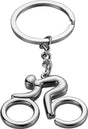 Metal cyclist keychain, length approx. 8.5 cm, width approx. 4 cm. V1188-MS101-00471-1