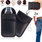 2x RFID Anti-theft Protective Case for Car Key | Carbon Keyless Entry Protective Case | With Hook V1188-MS101-00476-1