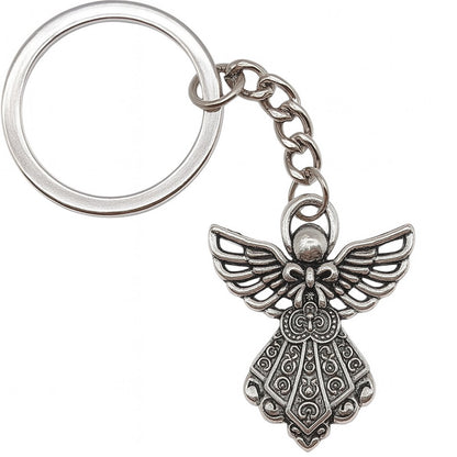 Keychain Guardian Angel | Lucky Keychain | Key Holder | Silver V1188-MS101-00499-1