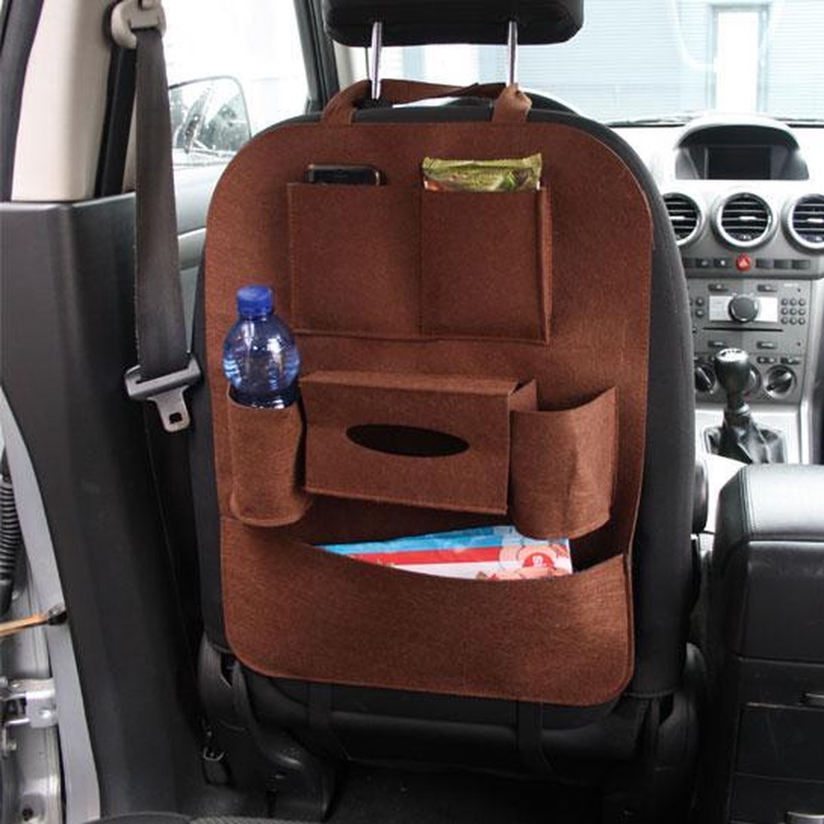 Car Organizer - for Children - Car Seat Organizer - Brown V1188-MS101-00502-1