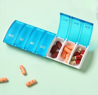 Pill Box | Pill Box | Medicine Box | Pill Box | 7 Days | 1 Week | Monday to Sunday | Green V1188-MS101-00505-1