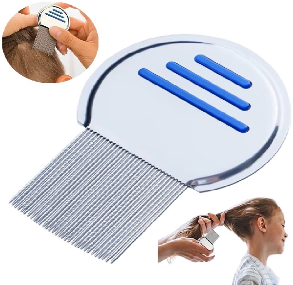 Lice Comb for Child & Pet | Lice Brush | Flea Comb | Nits Comb | Dust Comb | Lice Remover | Stainless Steel | V1188-MS101-00509-1
