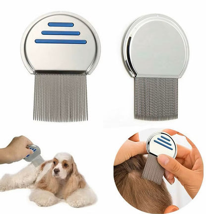 Lice Comb for Child & Pet | Lice Brush | Flea Comb | Nits Comb | Dust Comb | Lice Remover | Stainless Steel | V1188-MS101-00509-1