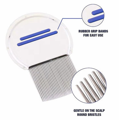 Lice Comb for Child & Pet | Lice Brush | Flea Comb | Nits Comb | Dust Comb | Lice Remover | Stainless Steel | V1188-MS101-00509-1