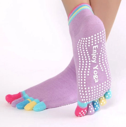 Full Toe Yoga Socks | Full Toe Yoga Sock | With Anti-Slip Bottom | Anti-Slip Socks | Pilates Socks | Size V1188-MS101-00514-1
