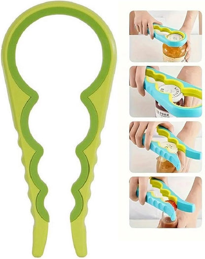6-in-1 Opener | Multifunctional Opener | Kitchen Helper Opener | Jar | Bottle | Beer | Bag | Caps | Green V1188-MS101-00515-1