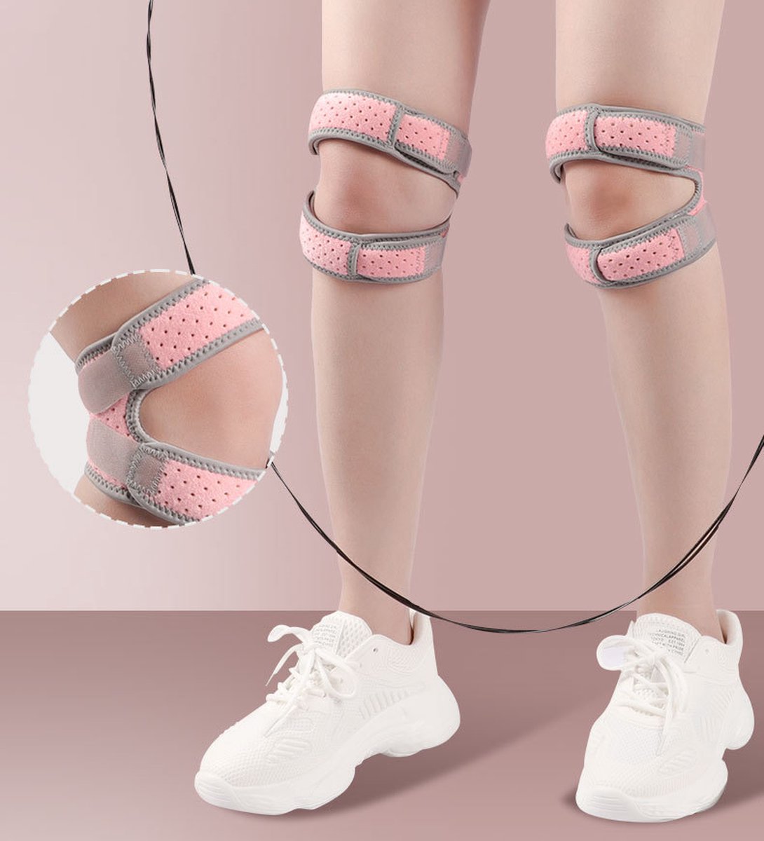 Double Patella Knee Brace | Patella Strap | Knee Support | Knee Protector | Knee Tendon Strap | Knee Bandage V1188-MS101-00518-1