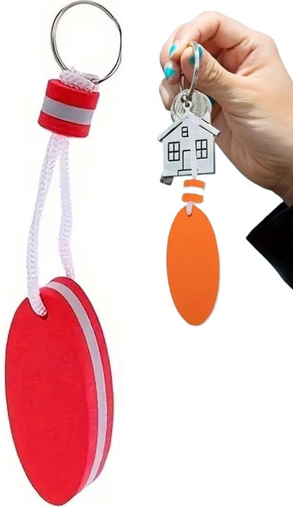 Floating Keychain | EVA Foam | For Large Keyring | Foam | Bumper | Key Float | Oval | Red V1188-MS101-00521-1