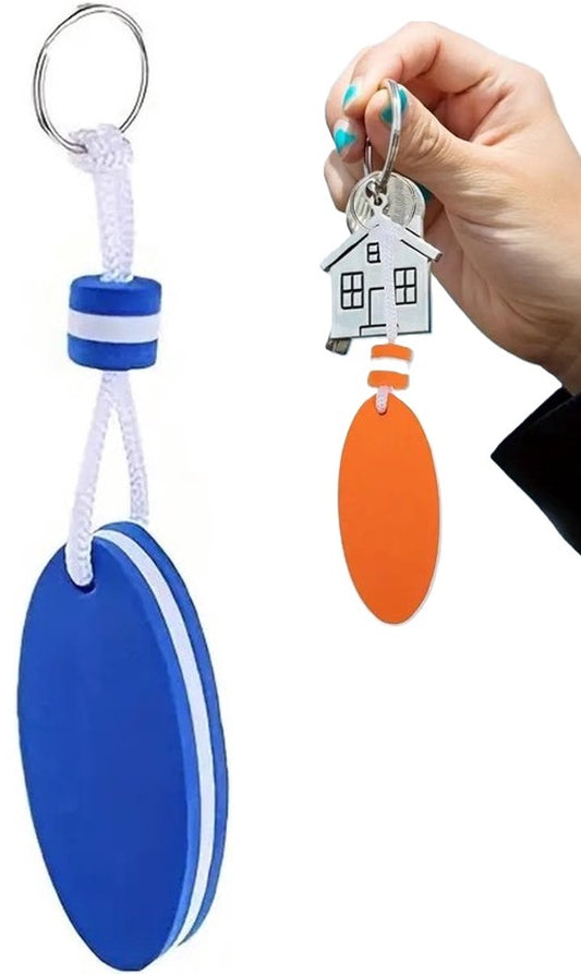 Floating Keychain | EVA Foam | For Large Keyring | Foam | Bumper | Key Float | Oval | Blue V1188-MS101-00527-1