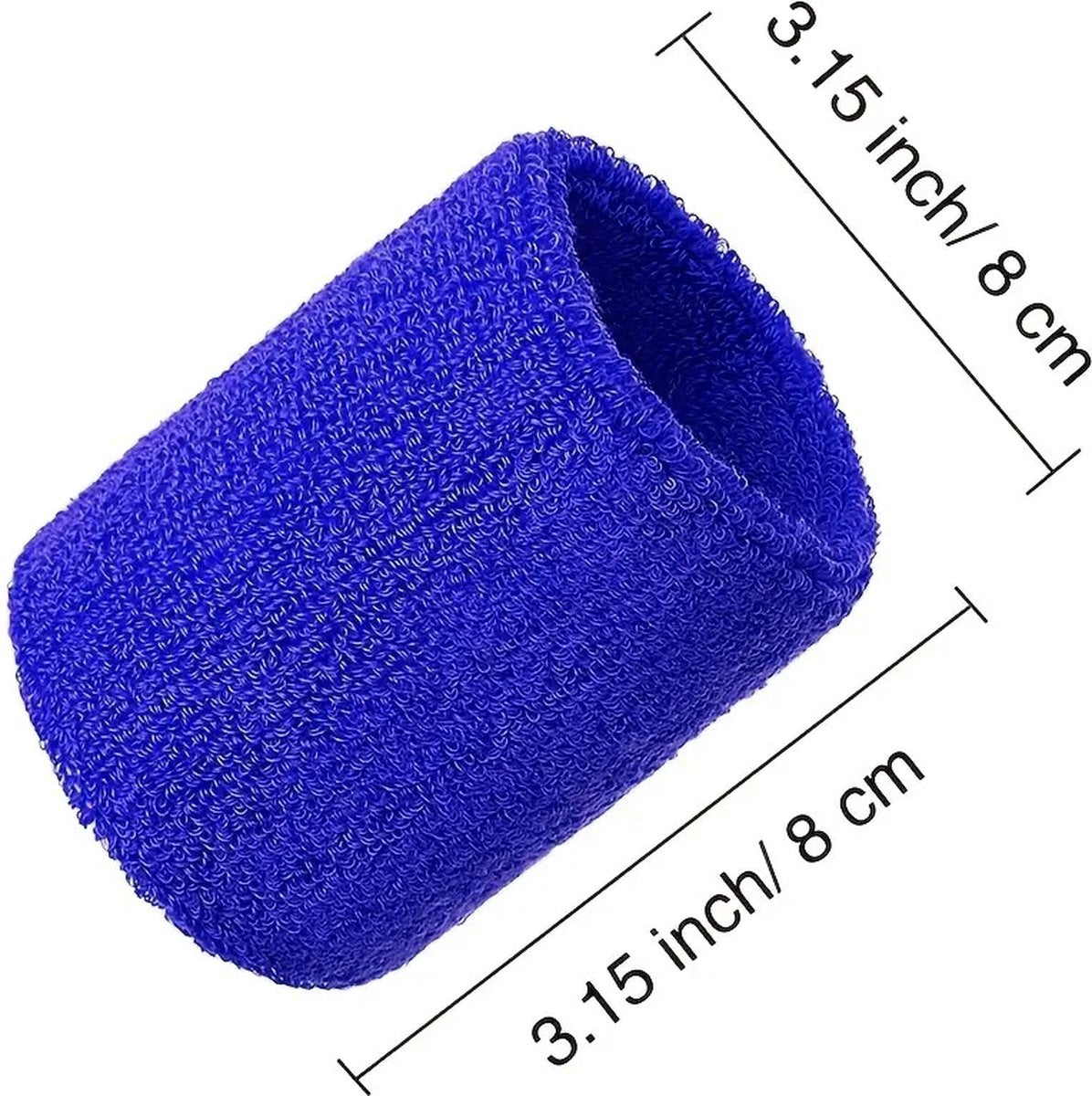 Wristband Set | Sweatband | Sweatbands | Wrist | Sports Bands | 2 Piece | Blue V1188-MS101-00533-1
