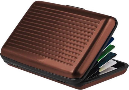 Card Holder - Card Holder - Aluminum Wallet - Brown V1188-MS101-00534-1