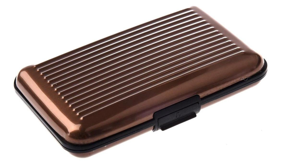 Card Holder - Card Holder - Aluminum Wallet - Brown V1188-MS101-00534-1