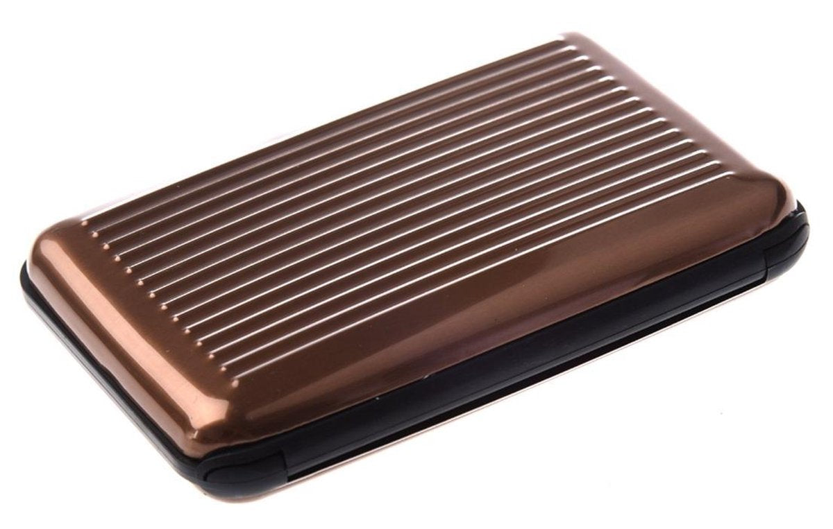 Card Holder - Card Holder - Aluminum Wallet - Brown V1188-MS101-00534-1