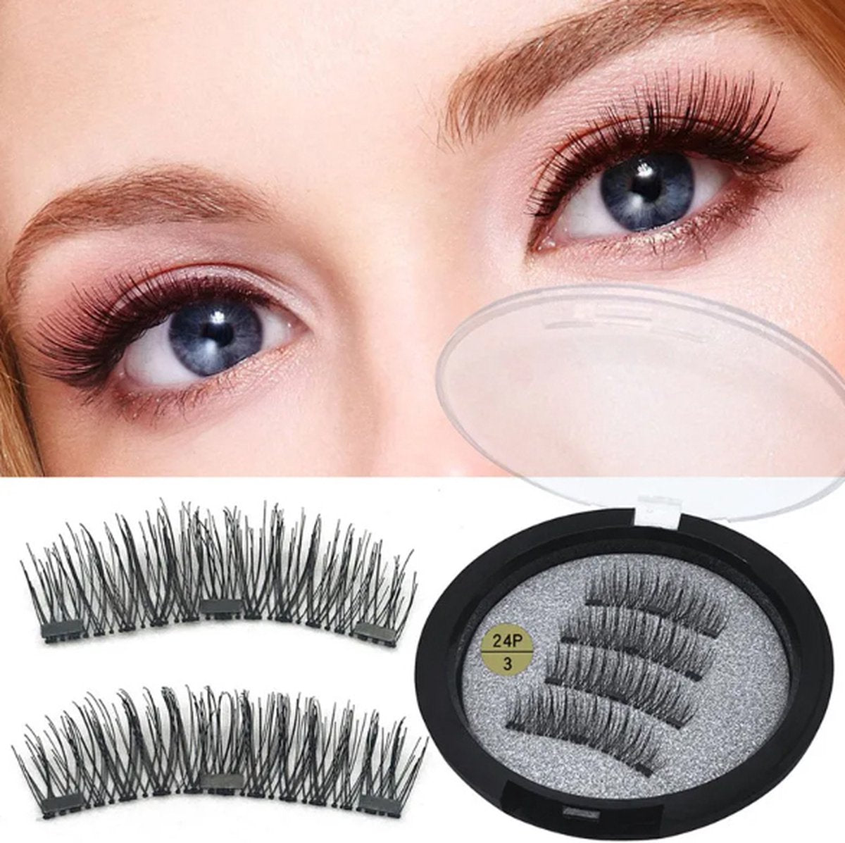 Magnetic False Eyelashes | Magnetic Eyelashes | 3D Eyelash Extensions | Fake Lashes | Glue-Free | False V1188-MS101-00540-1