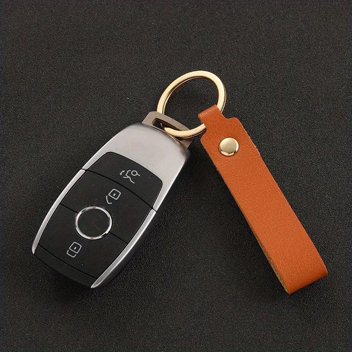 Keychain | Key Holder | PU Leather Keychain | Universal | Brown V1188-MS101-00544-1