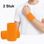 Wristband Set | Sweatband | Sweatbands | Wrist | Sports Bands | 2 Piece | Orange V1188-MS101-00547-1