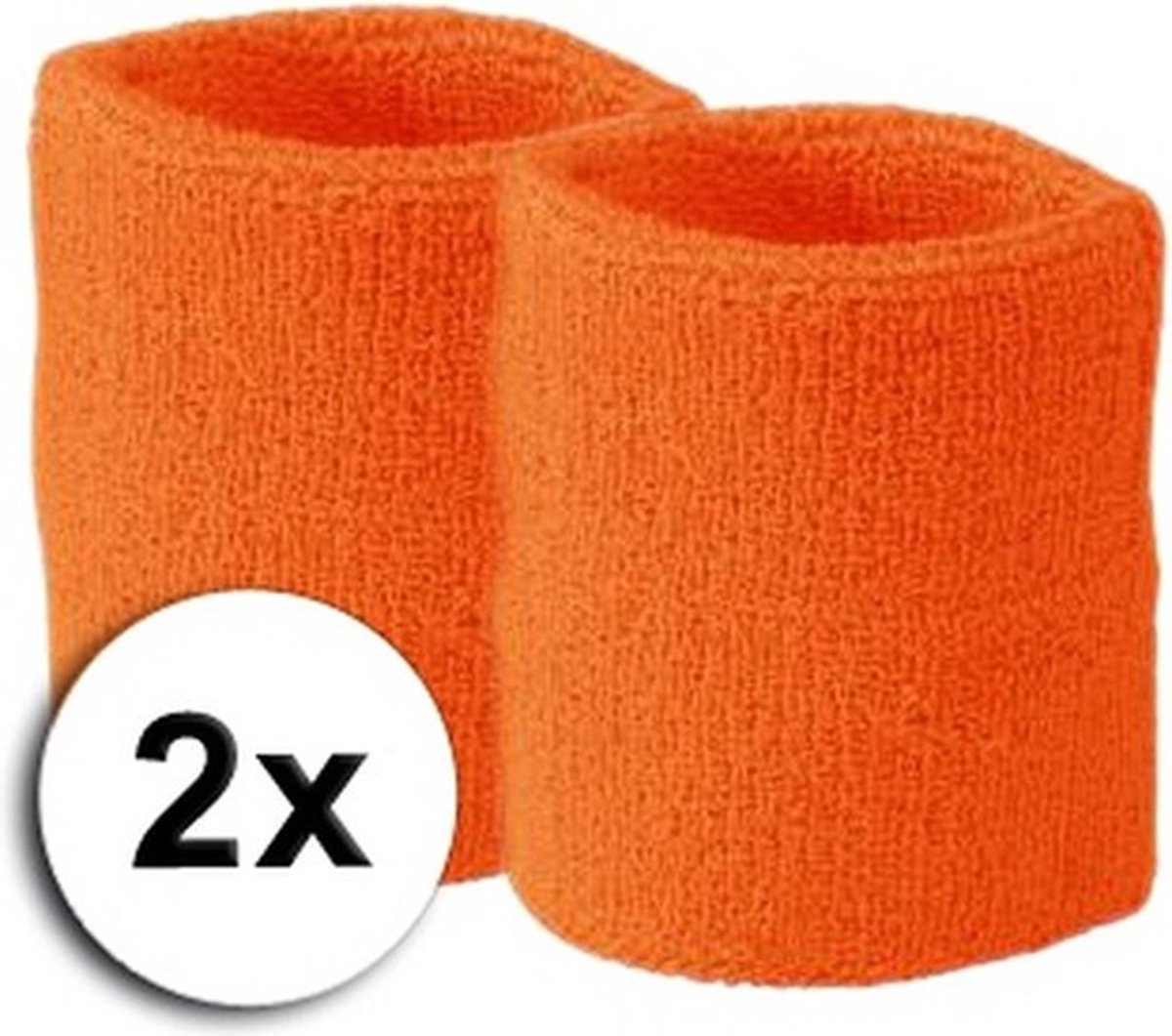 Wristband Set | Sweatband | Sweatbands | Wrist | Sports Bands | 2 Piece | Orange V1188-MS101-00547-1