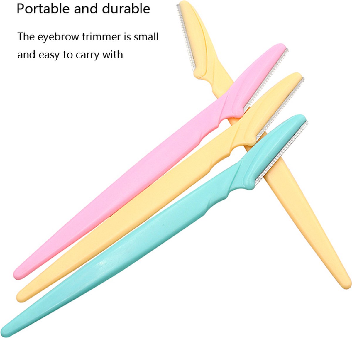 Eyebrow Scissors | Eyebrow Razor | Face Blade | Upper Lip Hair Removal | Hair Removal Blade | 6 Pieces V1188-MS101-00548-1