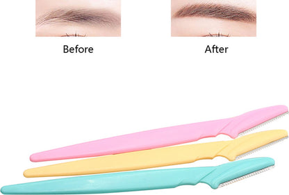 Eyebrow Scissors | Eyebrow Razor | Face Blade | Upper Lip Hair Removal | Hair Removal Blade | 6 Pieces V1188-MS101-00548-1