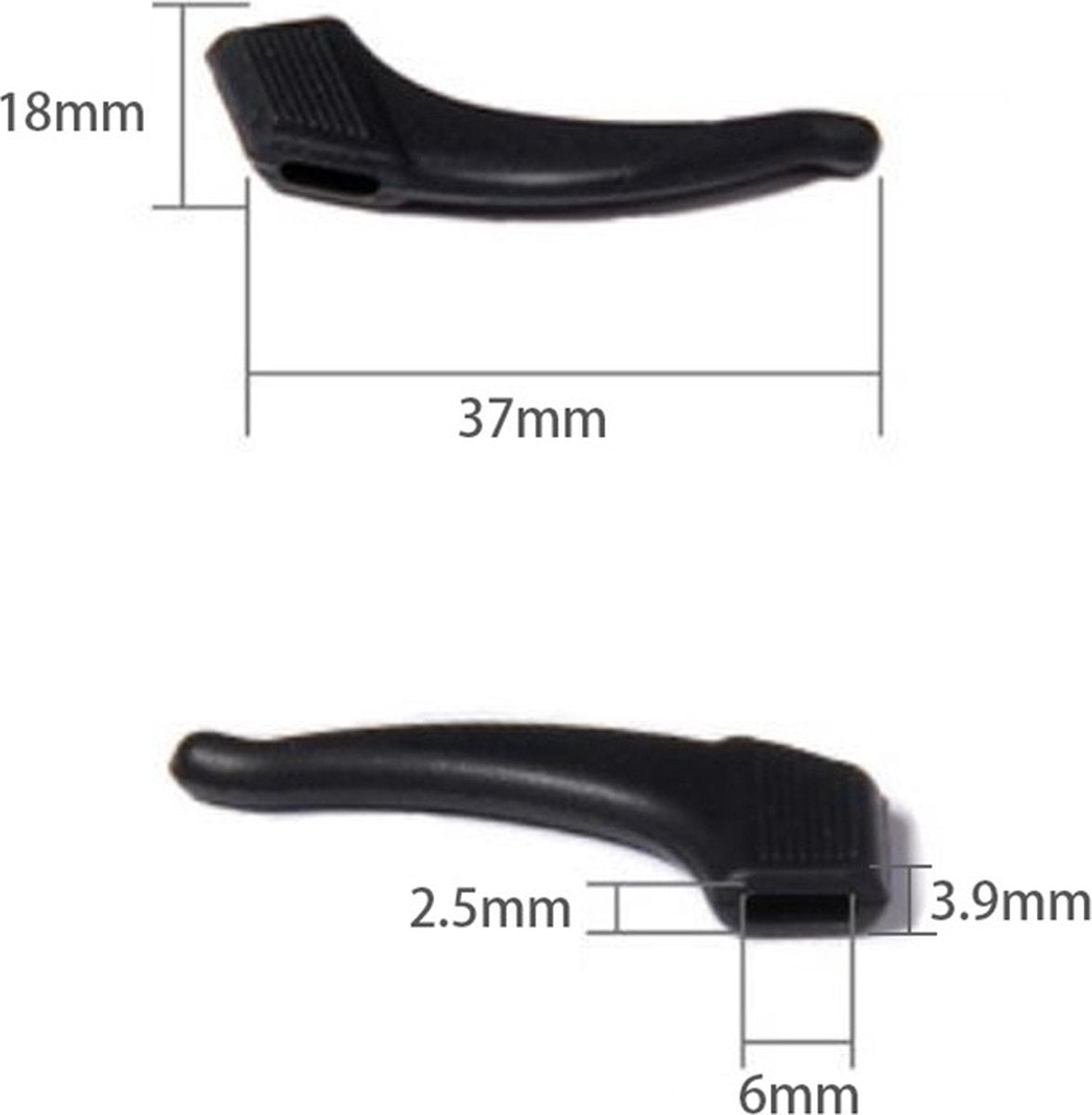 Anti-slip Ear Hooks for Glasses | Glasses Hooks | Glasses Holders | Sunglasses Hook | Silicone | Yellow | 2 V1188-MS101-00550-1