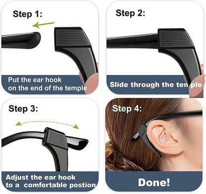 Anti-slip Ear Hooks for Glasses | Glasses Hooks | Glasses Holders | Sunglasses Hook | Silicone | Yellow | 2 V1188-MS101-00550-1
