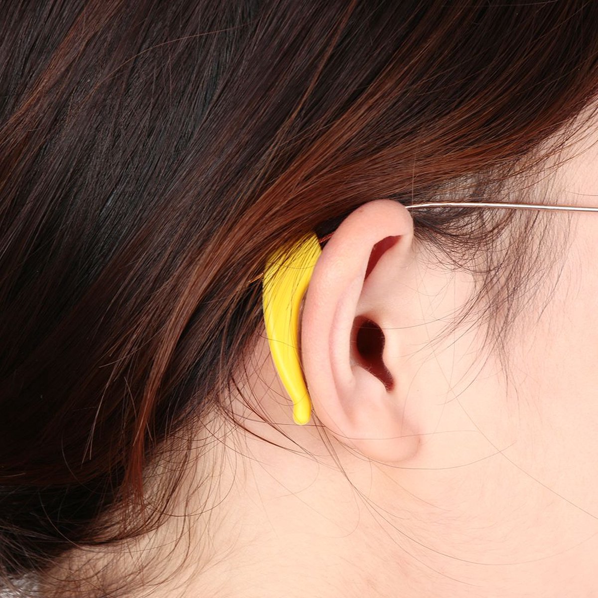 Anti-slip Ear Hooks for Glasses | Glasses Hooks | Glasses Holders | Sunglasses Hook | Silicone | Yellow | 2 V1188-MS101-00550-1