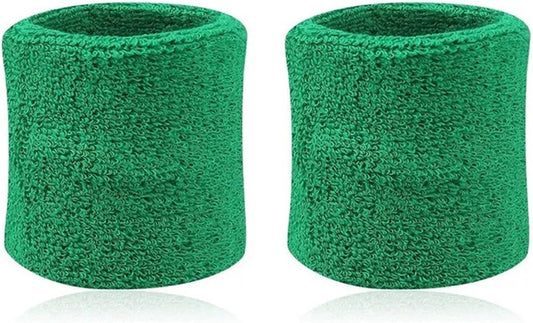Wristband Set | Sweatband | Sweatbands | Wrist | Sports Bands | 2 Piece | Green V1188-MS101-00553-1
