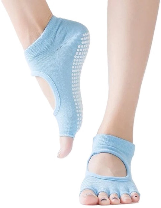 Yoga Socks Full Open Toe | Full Toe Yoga Sock | With Anti-Slip Bottom | Anti-Slip Socks | Pilates Socks | V1188-MS101-00558-1